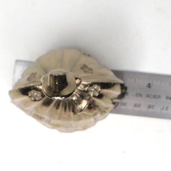 Vintage Little Bo Peep Gold Copper Hand Bell England Crinoline Lady Victorian - Picture 9 of 9